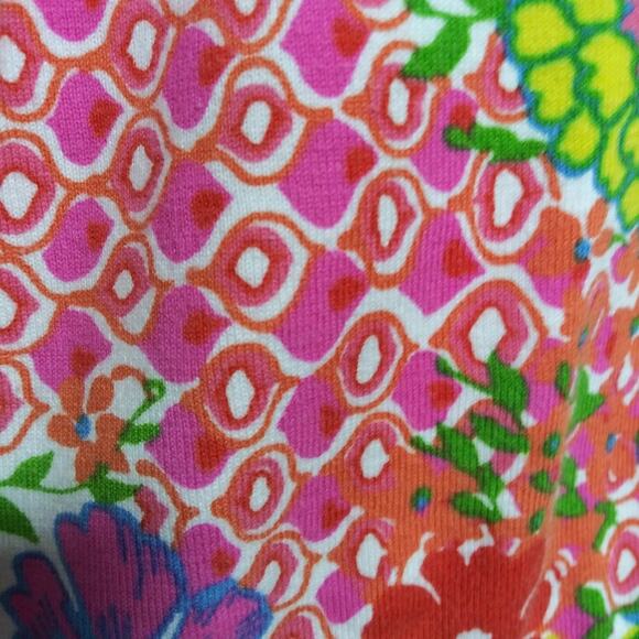 Talbot's Colorful Floral Sweater Cardigan Top Spring 3/4 Sleeve Size 2X - Picture 4 of 7